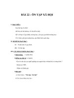 Tài liệu TNXH lớp 1 - BÀI 22 : ÔN TẬP XÃ HỘI doc