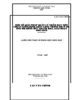 Một số giải pháp quản lí nhằm đáp ứng yêu cầu kiểm định chất lượng trường đại học ở trường đại học hồng đức thanh hoá, giai đoạn 2007 2010 