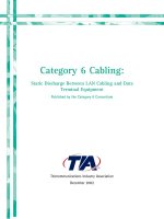 Tài liệu Cabling Standard - TIA - Category 6 - Static discharge bewteen LAN cabling & data terminal equipm doc