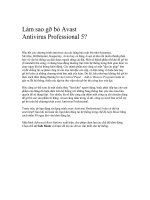 Tài liệu Làm sao gỡ bỏ Avast Antivirus Professional 5? pptx