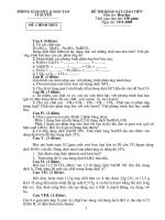 Bài soạn Đề thi GV giỏi Hóa cấp huyện