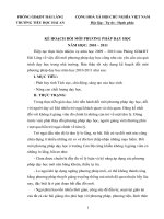 KẾ HOẠCH ĐỔI MỚI PHƯƠNG PHÁP DẠY HỌC