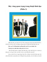 Tài liệu Bảy vùng quan trọng trong thuật lãnh đạo (Phần 3) doc