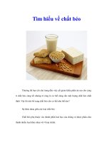 Tài liệu Tìm hiểu về chất béo pptx