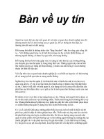 Tài liệu Bàn về uy tín ppt