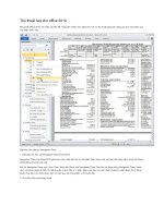 Thủ thuật hay cho office 2010 