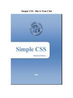 Tài liệu Simple CSS - Bài 4: Font Chữ ppt