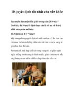 Tài liệu 10 quyết định tốt nhất cho sức khỏe pdf