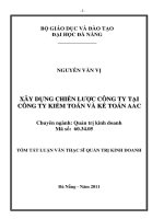 Xây dựng chiến lược công ty kiểm toán và kế toán AAC 