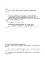 Tài liệu Công nghệ sản xuất Photpho và acid photphoric docx