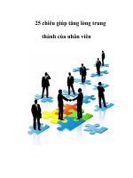 Tài liệu 25 chiêu giúp tăng lòng trung thành của nhân viên docx