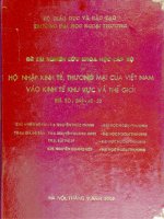 Hội nhập kinh tế thương mại của việt nam vào kinh tế khu vực và thế giới 