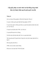 Tài liệu Cấp giấy phép xả nước thải vào hệ thống công trình thủy lợi thuộc thẩm quyền giải quyết của Bộ doc