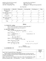 Bài giảng Đề Kiểm Tra  Số Học Chương II