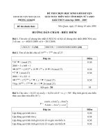 Đề và Hướng dẫn chấm Casio lớp 8 - Nho Quan năm 2009