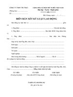 Tài liệu Biên bản xét kỷ luật lao động ppt