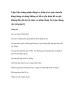 Tài liệu Cấp Giấy chứng nhận đăng ký, biển số xe máy chuyên dùng đang sử dụng không có hồ sơ gốc hoặc hồ sơ gốc không đầy đủ cho tổ chức, cá nhân thuộc Sở Giao thông vận tải quản lý ppt