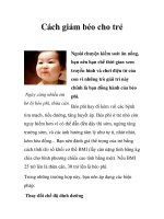 Tài liệu Cách giảm béo cho trẻ doc