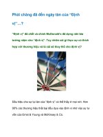 Tài liệu Phải chăng đã đến ngày tàn của “Định vị’’…? ppt