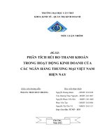 Phân tích rủi ro thanh khoản tại các ngân hàng thương mại việt nam hiện nay 
