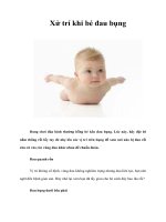 Tài liệu Xử trí khi bé đau bụng ppt