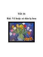 Tài liệu Mỹ thuật lớp 1 - Tiết 16 - Bài: Vẽ hoặc xé dán lọ hoa doc