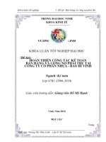 Hoàn thiện công tác kế toán bán hàng và công nợ phải thu tại công ty cổ phần nhựa   bao bì vinh 