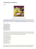 Bài soạn Về một bài thơ của Hồ Quý Ly