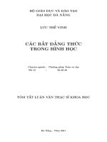 Các bất đẳng thức trong hình học 