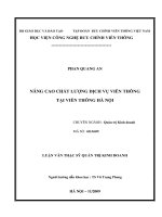 Nâng cao chất lượng dịch vụ viễn thông tại viễn thông hà nội 