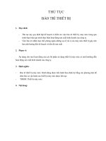 Tài liệu Quy trình thủ tục bảo trì thiết bị ppt