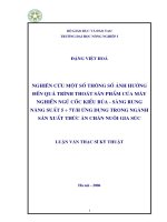 Nghiên cứu một số thông số ảnh hưởng đến thoát sản phẩm của máy nghiền ngủ cốc kiểu búa – sàng rung 5 7 TH ứng dụng trong ngành sản xuất thức ăn chăn nuôi gia súc 