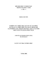 Nghiên cứu chiết   trắc quang sự tạo phức đa ligan trong hệ 4 (2 pyridylazo)   rezocxin(par)   Sn(VI)   CCI3COOH khả năng ứng dụng phân tích 