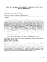 Thuế thu nhập doanh nghiệp và chi phí sử dụng vốn một sự điều chỉnh 