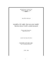 Nghiên cứu hiệu ứng quang nhiệt trong hoạt chất laser raman 
