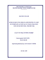 Đánh giá khả năng sinh sản, sinh trưởng của một số tổ hợp lai nuôi tại các trang trại chăn nuôi huyện phù ninh tỉnh phú thọ 