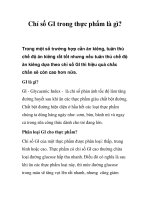 Tài liệu Chỉ số GI trong thực phẩm là gì? pptx