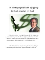 Tài liệu 10 lời khuyên giúp doanh nghiệp tiếp thị thành công thời suy thoái doc