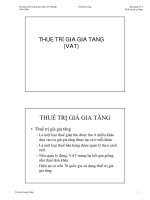 THUẾ GIÁ TRỊ GIA TĂNG