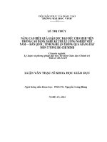 Nâng cao hiệu quả giáo dục đạo đức cho sinh viên trường cao đẳng nghề kỹ thuật công nghiệp việt nam   hàn quốc, tỉnh nghệ an thông qua giảng dạy môn tư tưởng hồ chí minh luận văn thạc sĩ khoa học giáo dục 