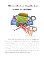 Tài liệu Khôi phục tinh thần của những nhân viên còn lại sau đợt tinh giản biên chế doc