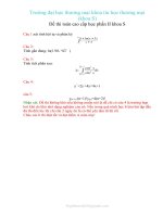 Đề thi toán cao cấp học phần II khoa S