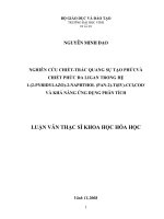 Nghiên cứu chiết   trắc quang sự tạo phức và chiết phức đa ligan trong hệ 1 (2 piridylazo) 2 naphthol (pan 2) Ti(IV) CCl3COO  và khả năng ứng dụng phân tích 