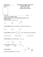 Gián án Đề KTGKII 2010-2011 Toán 4