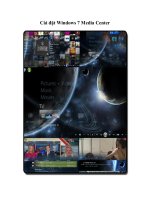 Tài liệu Cài đặt Windows 7 Media Center pptx