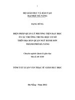 Biện pháp quản lý phương tiện dạy học ở các trường trung học cơ sở trên địa bàn quận ngũ hành sơn thành phố đà nẵng 