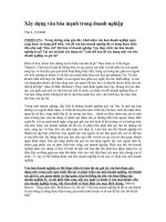 Tài liệu Xây dựng văn hóa mạnh trong doanh nghiệp docx