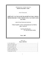 Thiết kế và sử dụng bộ tranh để dạy học chương trình sinh học 9 THCS nhằm nâng cao chất lượng dạy học 