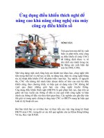 Tài liệu Ứng dụng để nâng cao khả năng công nghệ của máy công cụ pptx