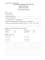 Tài liệu Bài kiểm tra cuối kì I